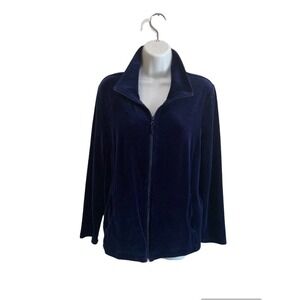 Talbots Velvet Full Zip Jacket #1218 Preowned